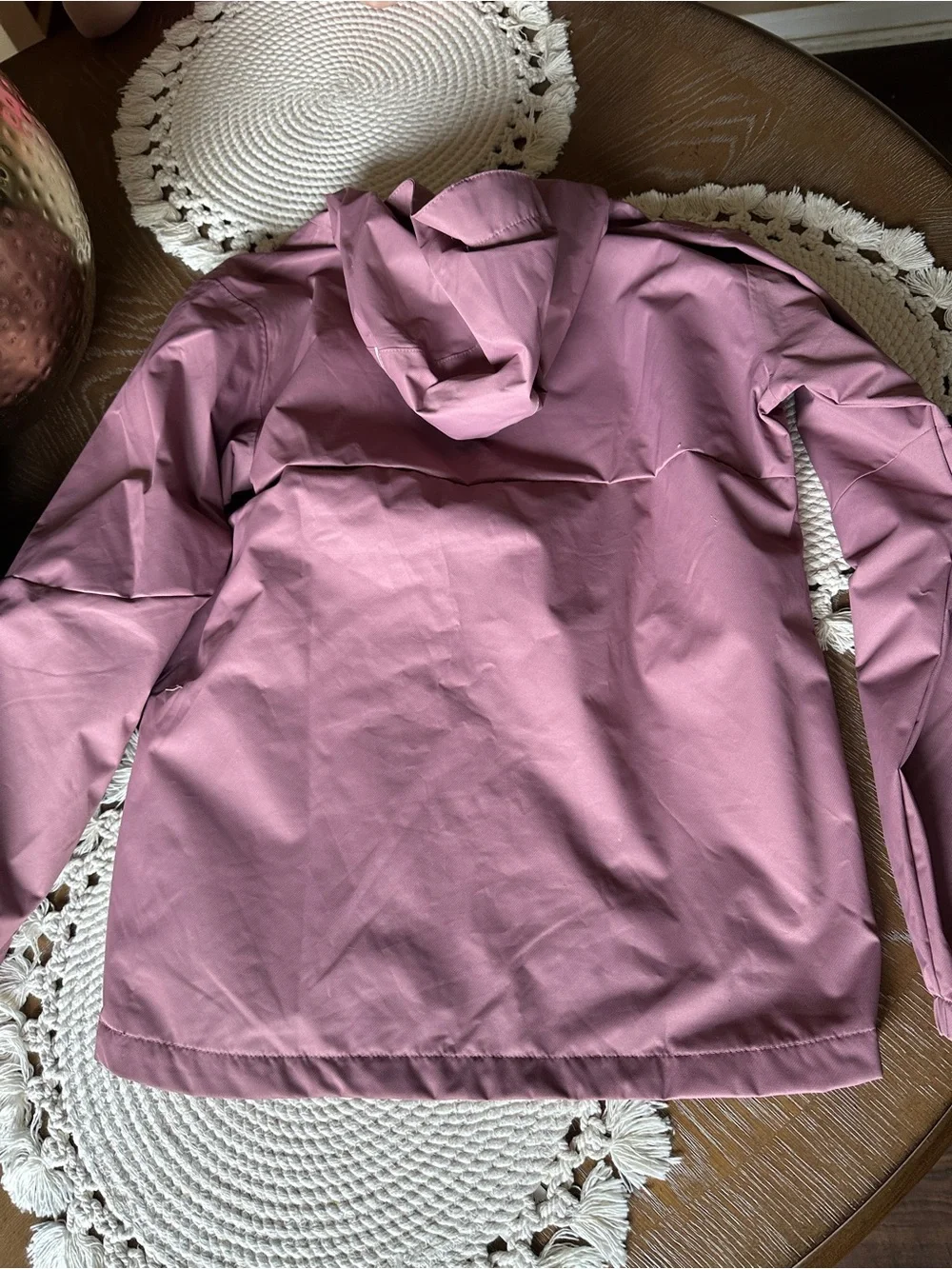 Columbia Dusty Rose Hooded Rain Jacket youth L 14-16